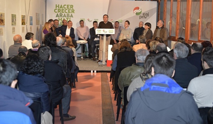 Ramiro González en la presentación de las candidaturas municipales en la cuadrilla de Añana (2)