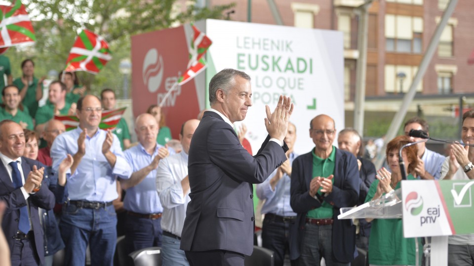 Ekitaldia Laudion. Iñigo Urkullu, Andoni Ortuzar, Mikel Legarda, Almudena Otaola